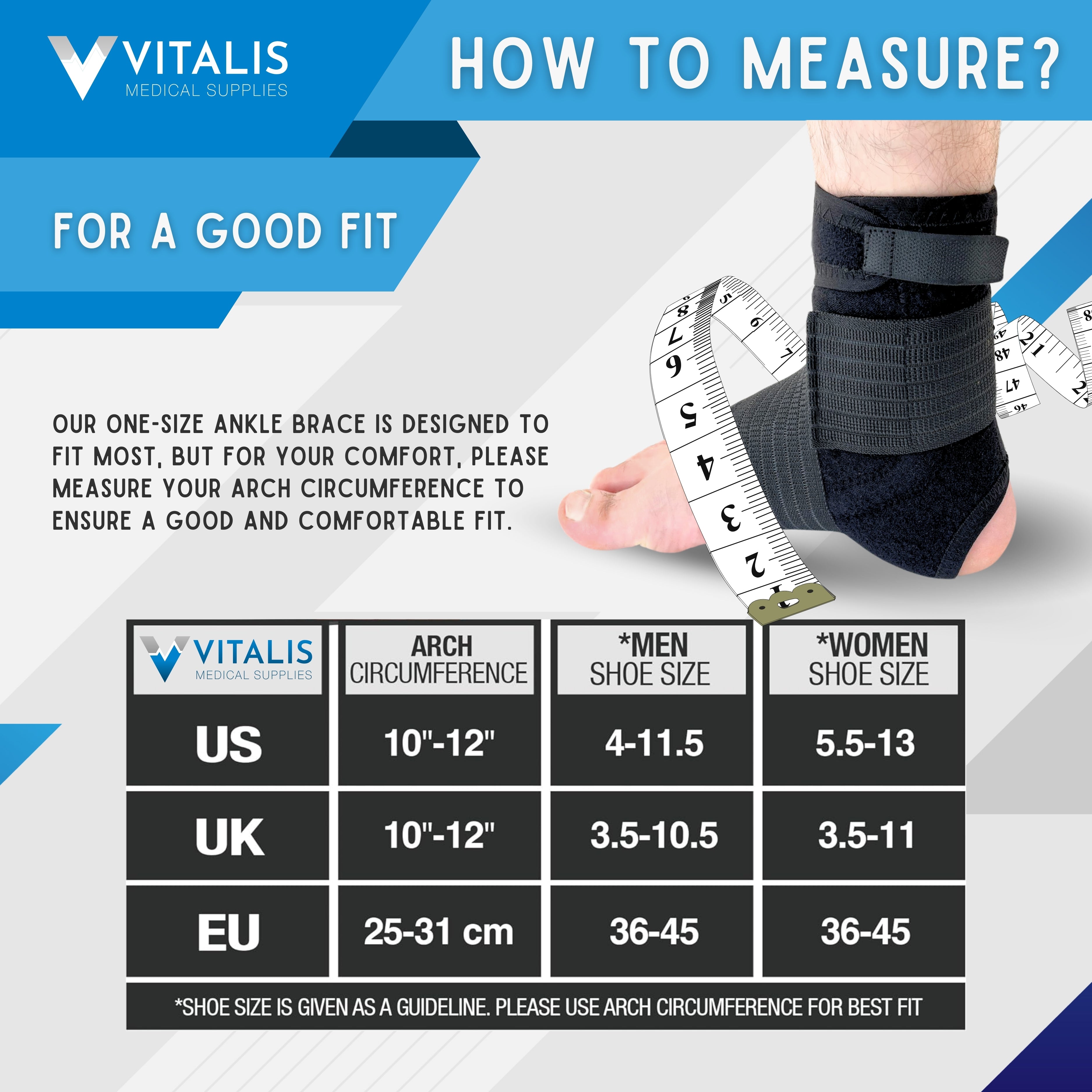 Vitalis Ankle Brace | Professional-Grade Ankle Support & Stability