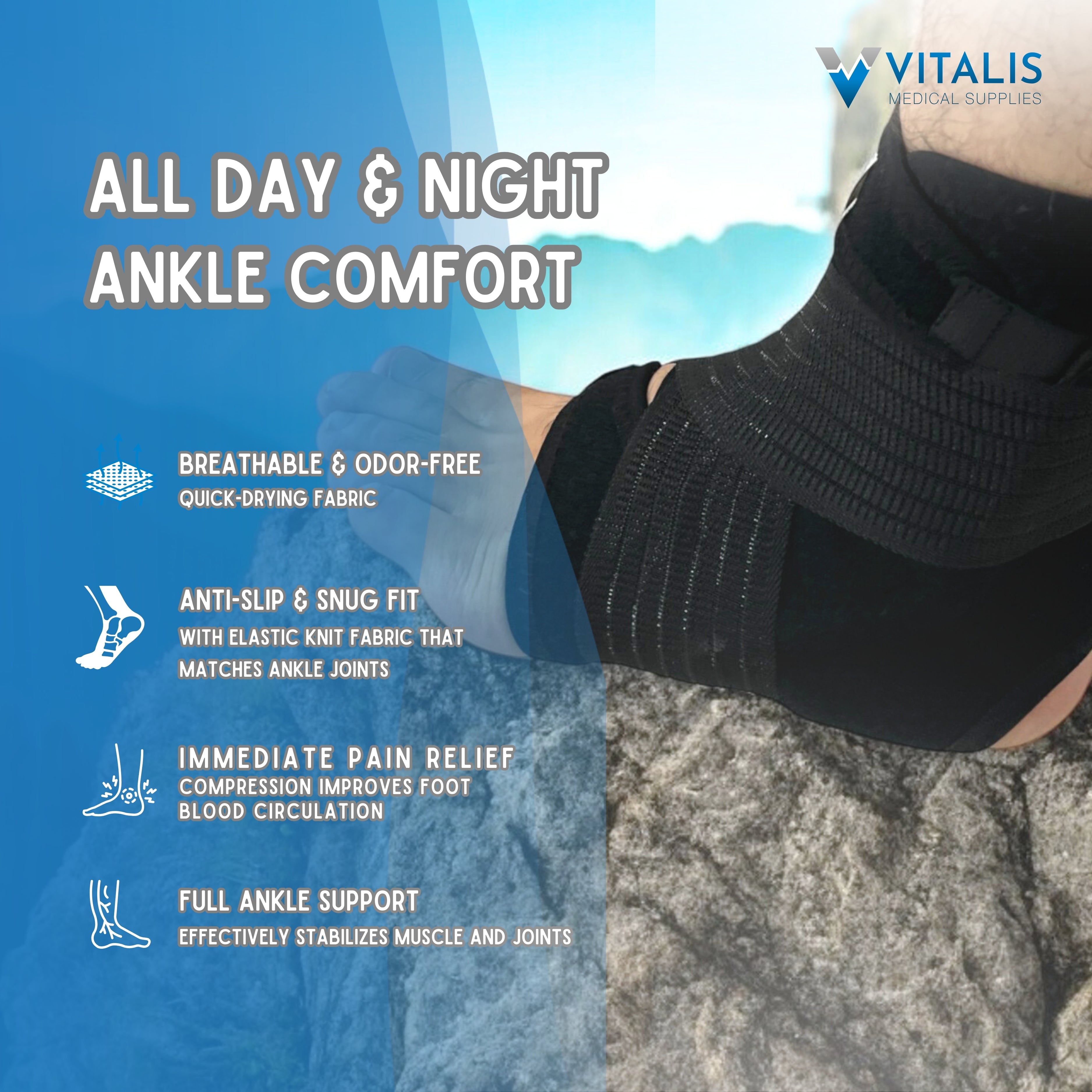 Vitalis Ankle Brace | Professional-Grade Ankle Support & Stability