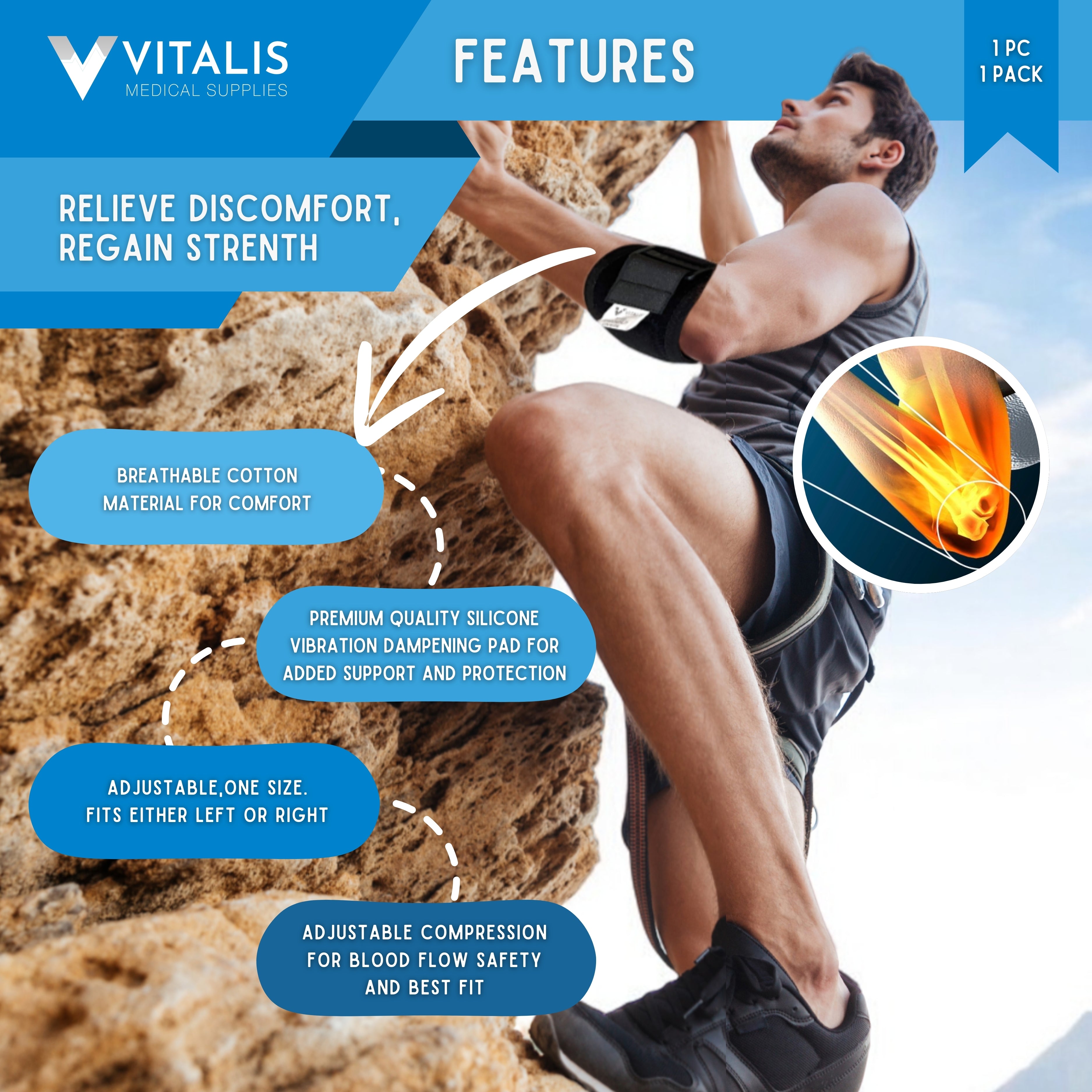 Vitalis Elbow Brace | Advanced Compression & Joint Protection