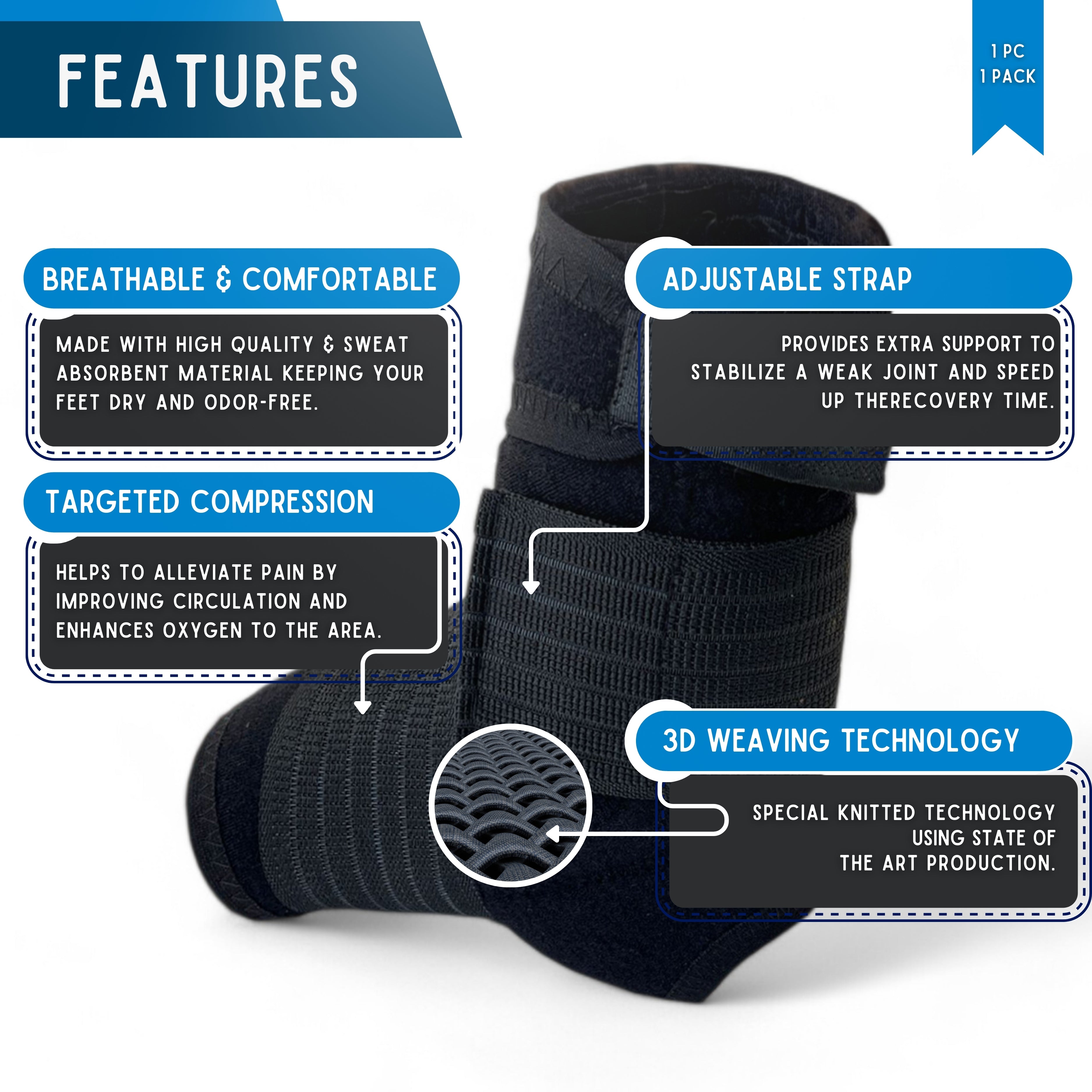 Vitalis Ankle Brace | Professional-Grade Ankle Support & Stability