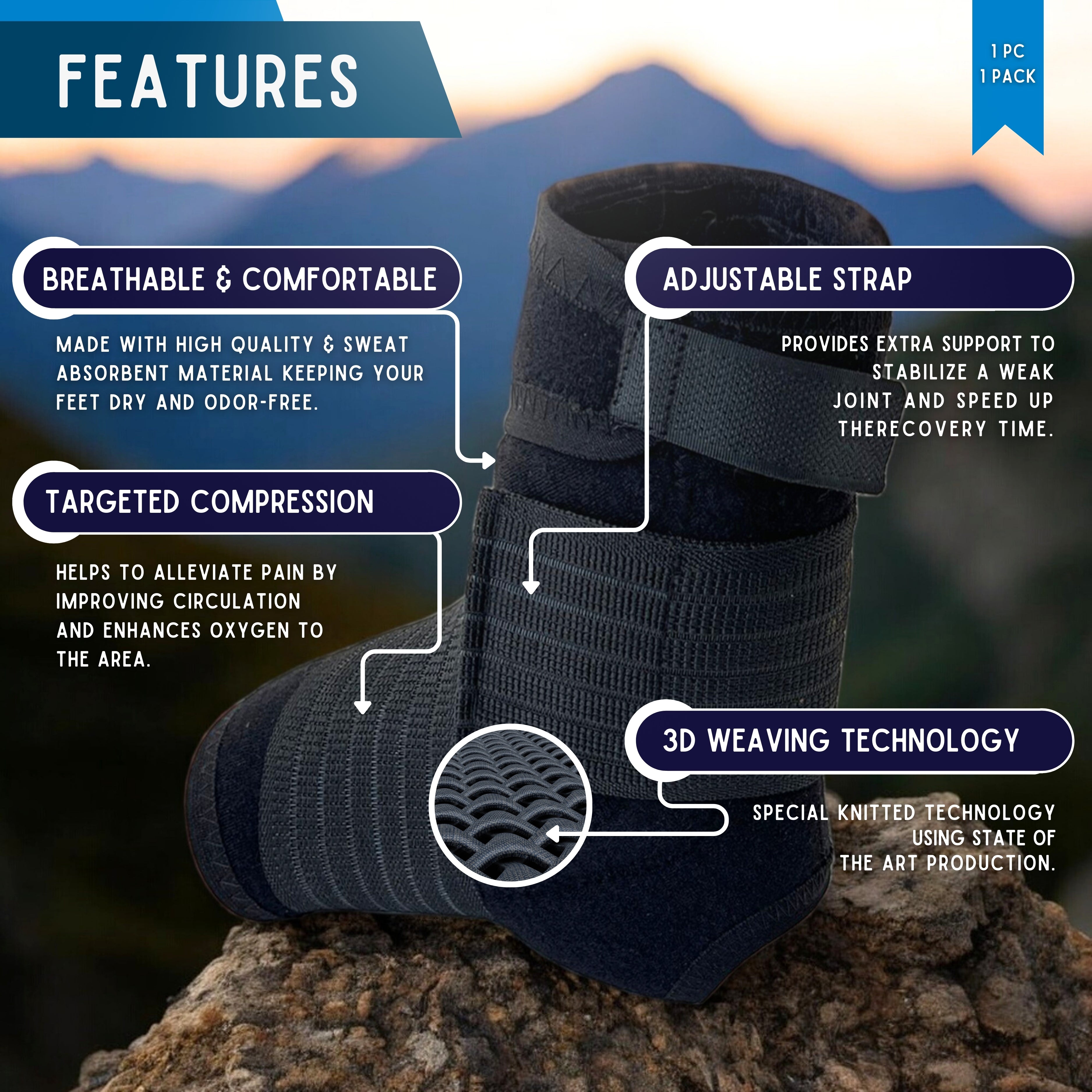 Vitalis Ankle Brace | Professional-Grade Ankle Support & Stability