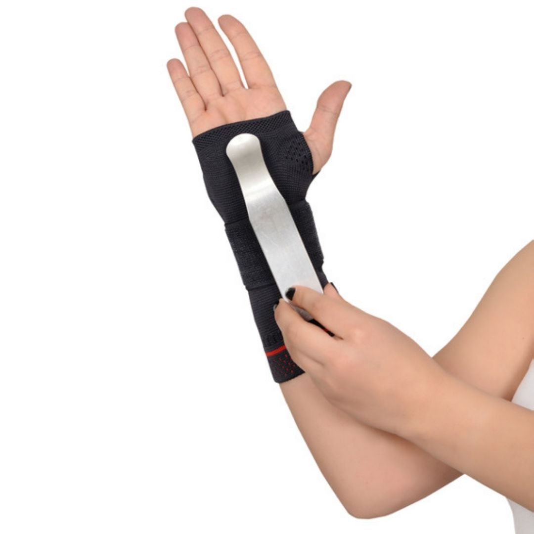 Breathable Woven Wrist Splint with Silicone and Aluminum Support