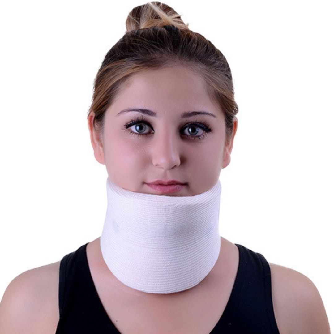 Jawed Nelson Collar with Fabric Cover - Anatomical Neck Support with Chin Rest (E-55)